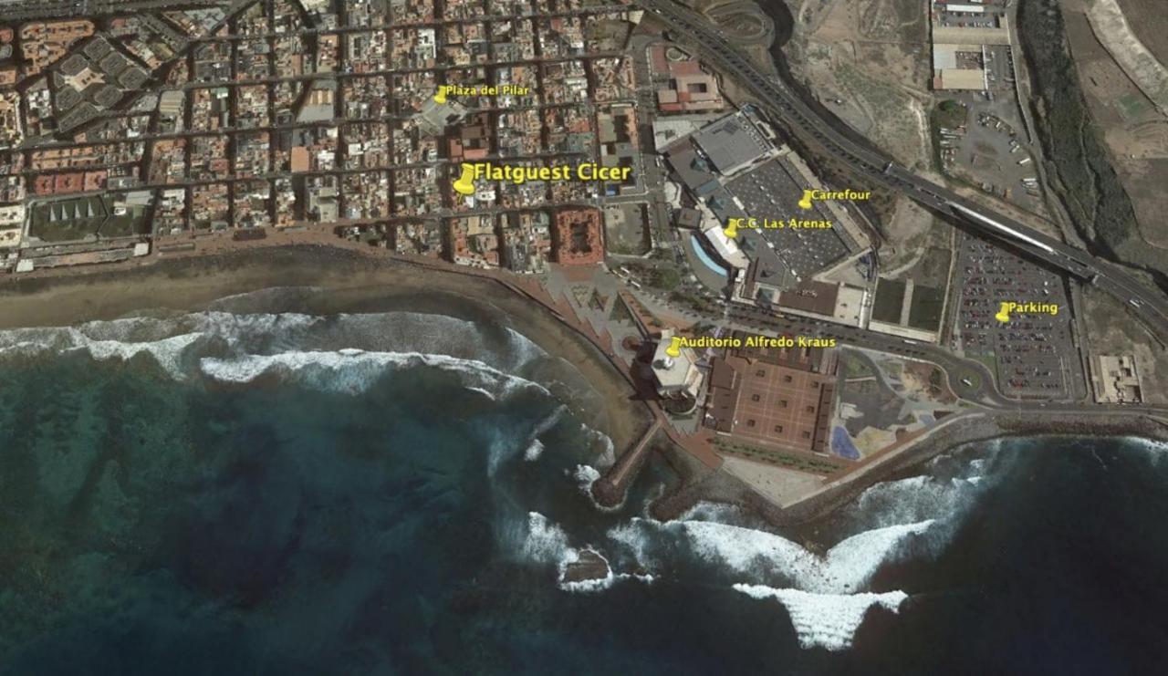 Flatguest Cicer - 3Bdr + Balcony + Beach Las Palmas de Gran Canaria Exteriör bild